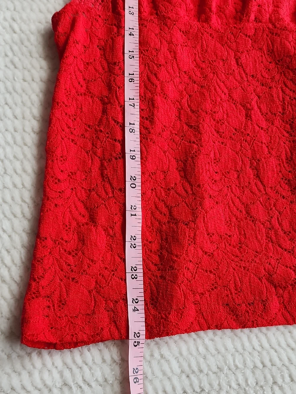 Free People Intimately Red Lace Cap Sleeve Shell Top Brand New